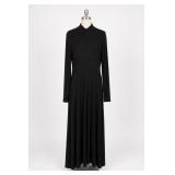 Double D Black Pleated Maxi Dress, Size L