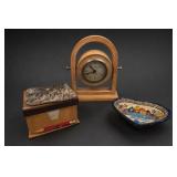 Lot of Clock, Box, Tool & Jerusalem Dish