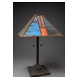 Geometric Stained-Glass-Style Table Lamp