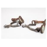 Pair of Engraved Western Riding Spurs