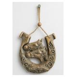 Horse Theme Ceramic Horseshoe Wall Hanging