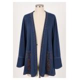 Soft Surroundings Embroidered Cardigan, Size M