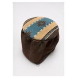 Patterned Upholstered Stool/Ottoman