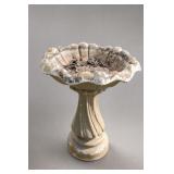 Scalloped Fluted Pedestal Birdbath