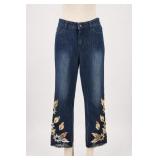 Embellished Floral Jeans by Soft Surroundings 10