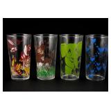 Lot of Four Decorated Glass Tumblers