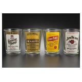 4 Branded Whiskey Shot Glasses