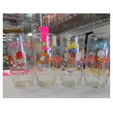 Four Archies Illustrated Drinking Glasses
