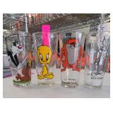 Four 1973 Pepsi Looney Tunes Glasses