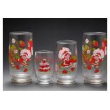 Set of Four Strawberry Shortcake Drinking Glasses