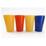 Lot of 4 Ribbed Drinking Cups