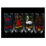 Four 12 Days of Christmas Glasses