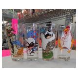 Four Looney Tunes Character Glasses