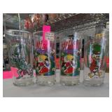Set of Four The Coca-Cola Christmas Glasses