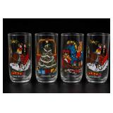 Set of 4 Christmas Glass Tumblers