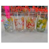 Lot of 4 1974 Warner Bros. Looney Tunes Glasses
