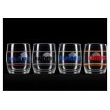 NFL-licensed 4 NFL Team Glasses: Bears, & Chiefs