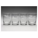 Lot of 4 Golf Course Glass Tumblers