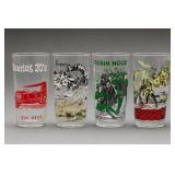 Set of Four Lot of Glass Tumblers