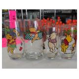 Set of 4 Winnie-the-Pooh Glass Tumblers