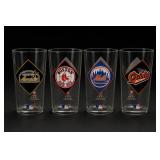 Four 1994 Texaco MLB Team Glasses
