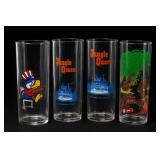 Lot of 4 Souvenir Glass Tumblers