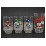Lot of 4 7UP Ziggy Glasses