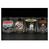 Hess Gasoline / Ziggy Lot of 4 Hess Glass Tumblers