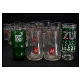 Set of Nineteen Lot of 7UP Promotional Glasses