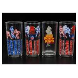 Four Vintage NFL & Pam Glasses