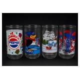 Pepsi / Pepsi-Cola Lot of 4 Pepsi Glass Tumblers