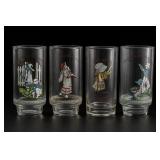 Set of 4 Holly Hobbie Glass Tumblers