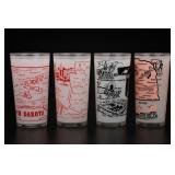 Lot of Four State Souvenir Tumblers