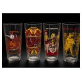 Lot of 4 Printed Glass Tumblers