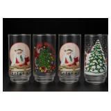 Set of Four The Coca-Cola Company Holiday Tumblers