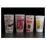 Four Regional Souvenir Drinking Glasses
