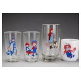 Four Character-Themed Glasses and Mug