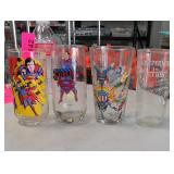 Lot of Superman/DC Glass Tumblers