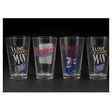 Lot of Four Bud Light & Pizza Glasses