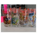 Four Burger King Star Wars & Battlestar Glasses