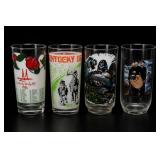 Lot of Four Glass Tumblers, Kentucky Derby