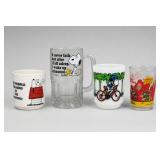 Set of Four Peanuts/Snoopy Drinkware Pieces