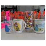 Lot of 4 Disney Character Glasses & Mugs