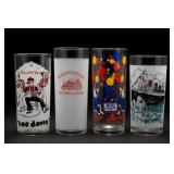 Four Decorated Drinking Glasses