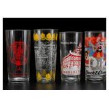Lot of 4 Commemorative Glass Tumblers