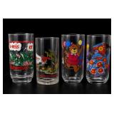 Set of Four Lot of Budweiser & Glass Tumblers