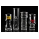 Lot of Four Clear Glass Drinking Vessels