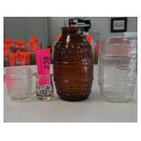 Lot of 4 Assorted Glass Drinking Vessels