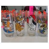 Lot of 4 Cartoon Character Glass Tumblers Clothing