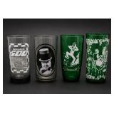 Four Illustrated Collector Glasses